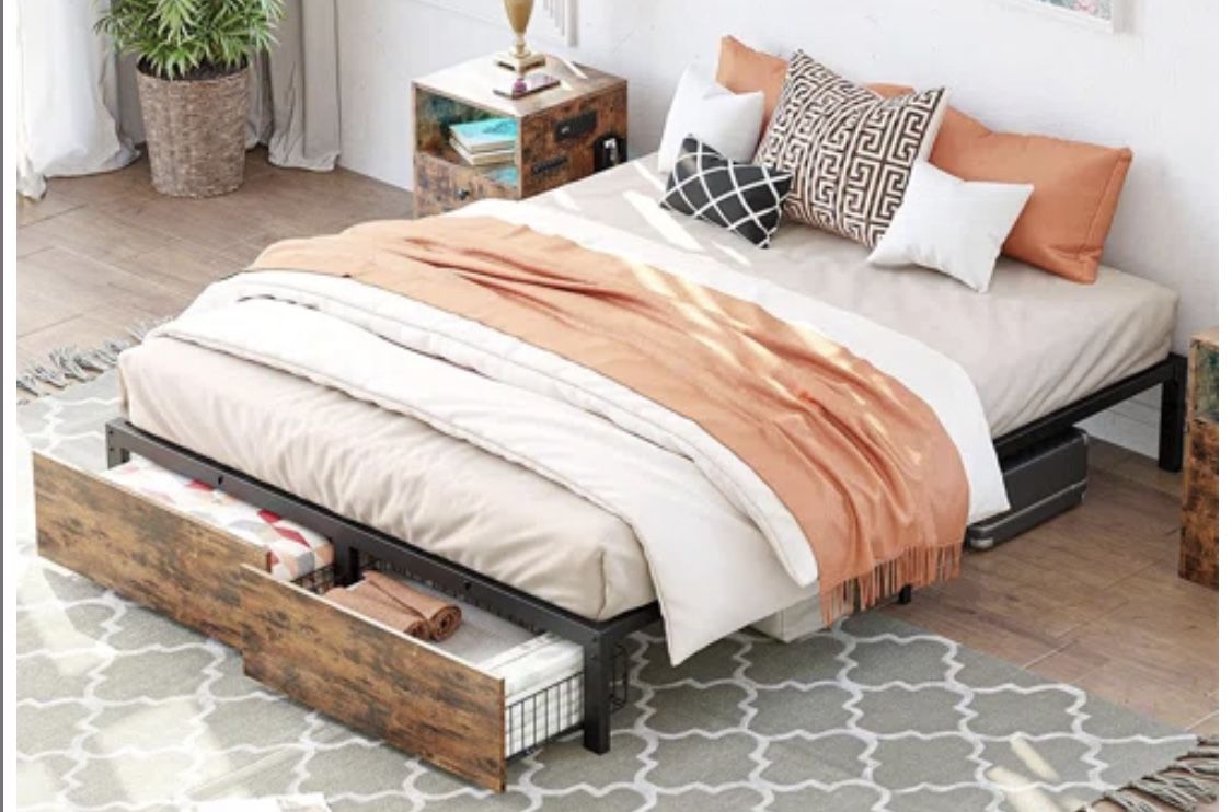 Queen Size Storage Bed Frame for Sale in Beaumont, CA OfferUp