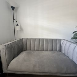 Soft Grey Loveseat Sofa