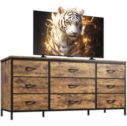 Brown 9-Drawer Dresser / TV Stand – Open Box, Never Used