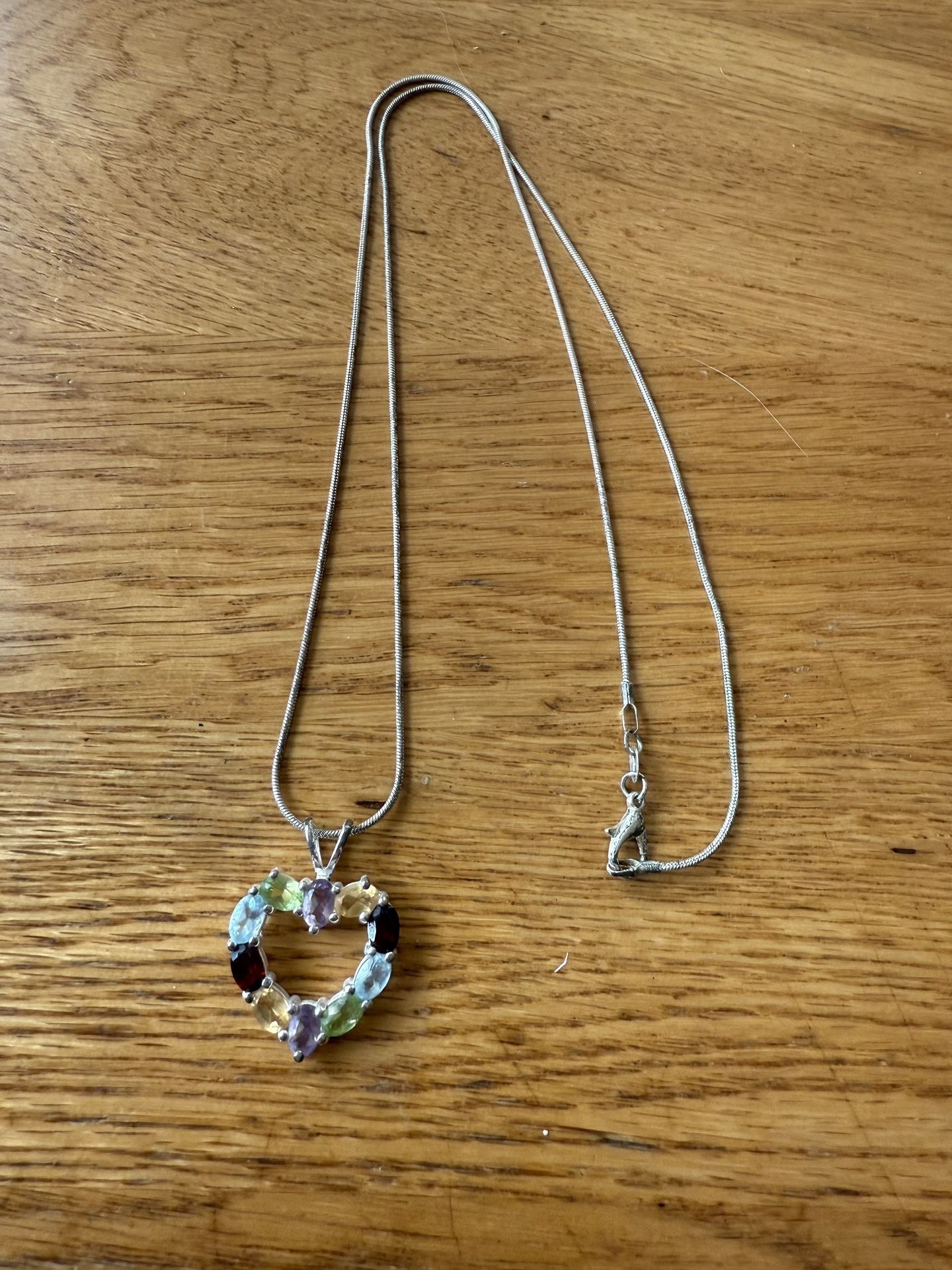 Semi Precious Heart Necklace