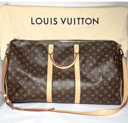 New Louis Vuitton Keepall Bandouliere 55 Monogram Travel Bag