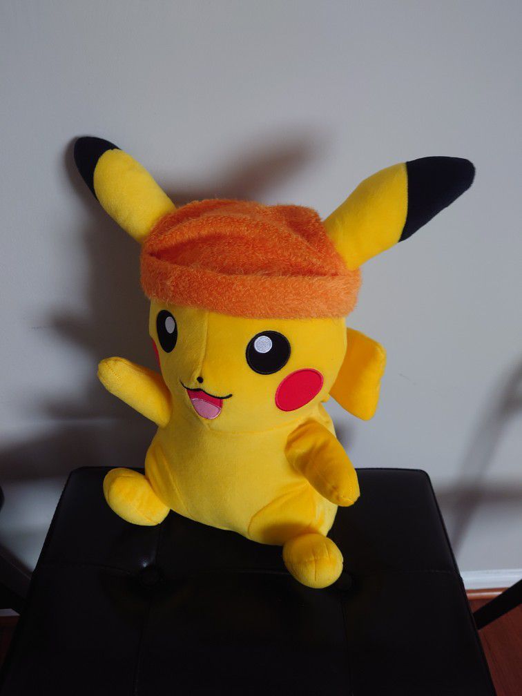 Orange Hat Pikachu Plush
