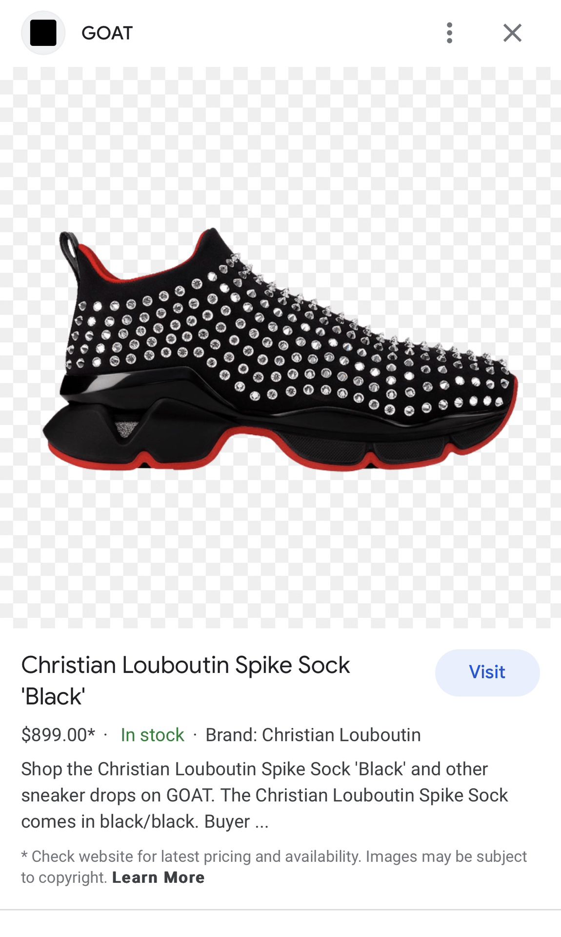Shop Christian Louboutin Spike Sock Flat Sneakers