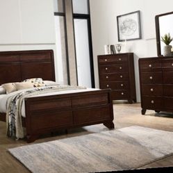 Queen Bed Frame  Dresser Mirror One Nightstand Free Local Delivery