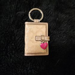 Coach Mini Wallet with Heart Charm Keychain