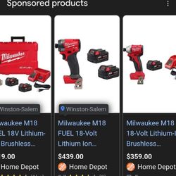 Milwaukee Brushless Fuel Impact With 2 5.0ah Batteries 