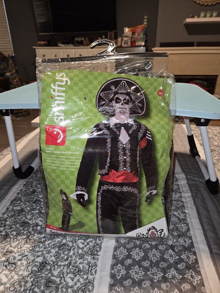 Day of The Dead Señor Bones Men's Size Medium Halloween Costume