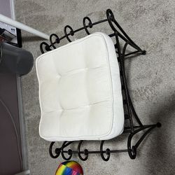 Vanity Chat Wrought Iron With Removable Cushion