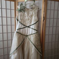 Princess Tiana Girls Costume With Crown Included