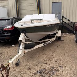 1996 Larson 18’9” fiberglass boat with trailer 