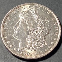 1881 O Morgan Silver Dollar MS UC New Orleans Mint