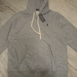 Gray Polo Zip Up Jacket