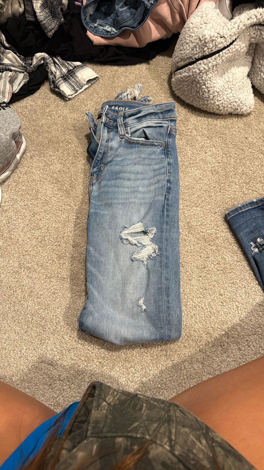 American Eagle ripped jeans