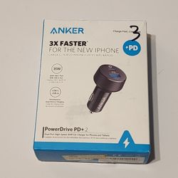 Anker 35W Fast Charger Power Drive PD+ 2 Port C & A Car Charger
