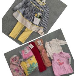 New with tags toddler Baby girl clothes lot size 18 m to 3 T