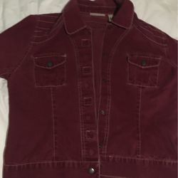 burgundy jacket