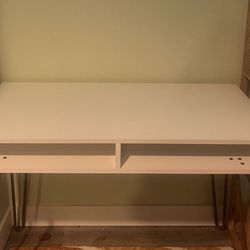 white desk