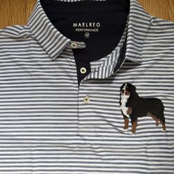 Men’s Performance Bernese Mountain Dog polo - Size M