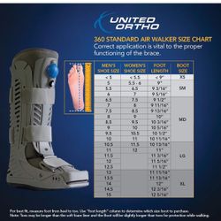  Air Walker Standard Fracture Boot, Large, Grey