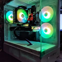 White Gaming PC RTX 4060 Ti 13100f 32Gb