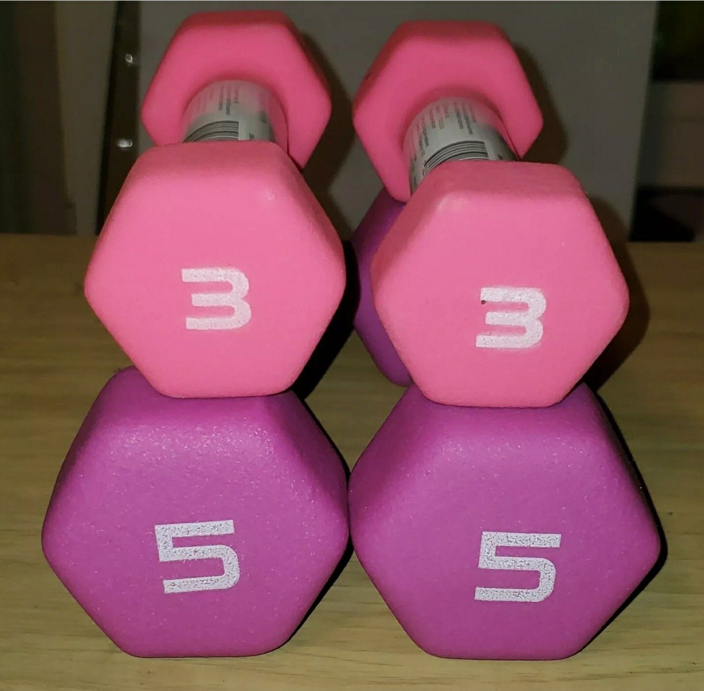Set of 4 Dumbbells Pair of 3 lb & 5 lb CAP Neoprene Workout Weight FAST SHIPPING
