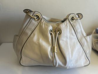 MK OFF WHITE LEATHER RING TOTE