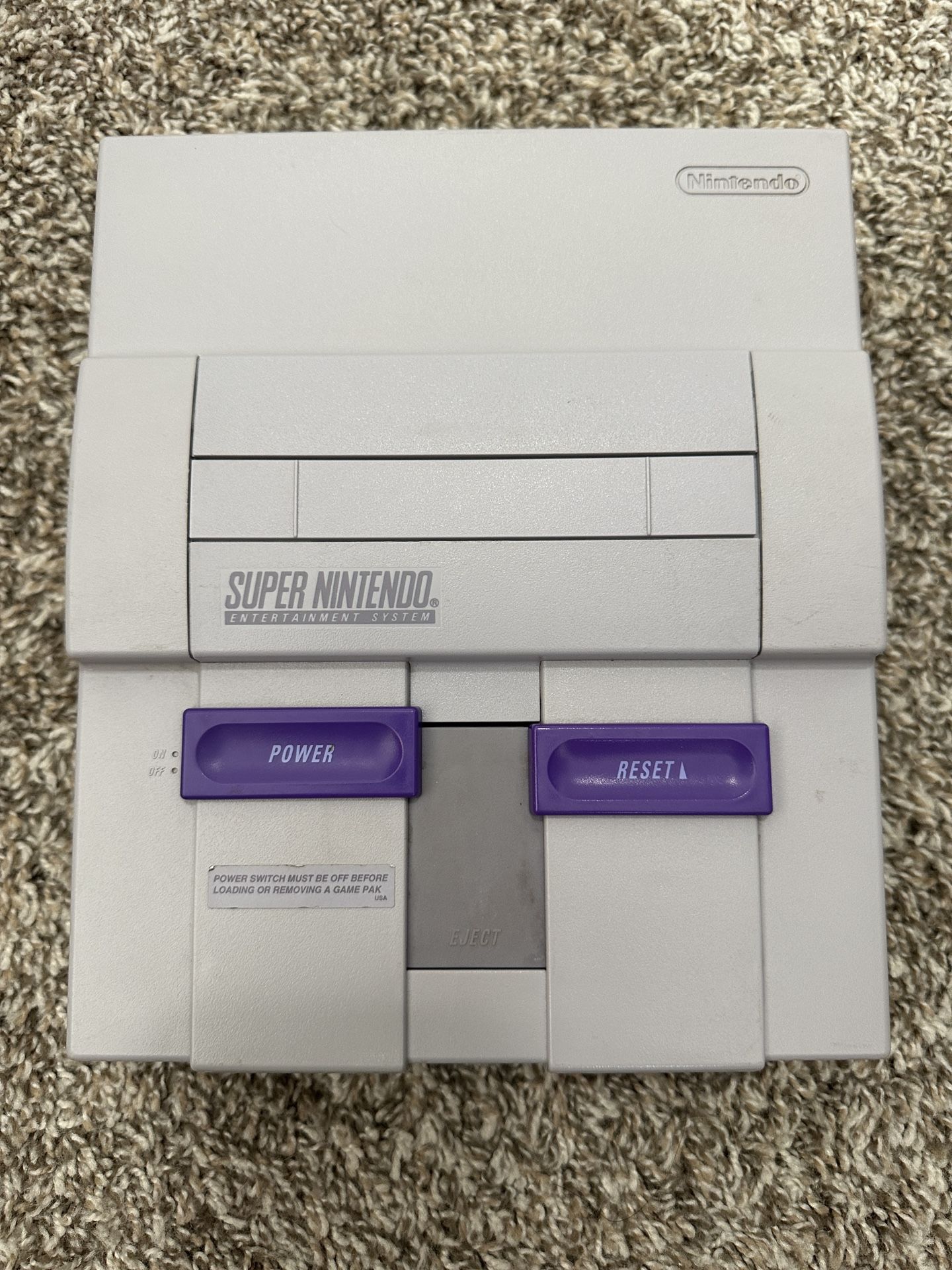 SNES Super Nintendo Original Console System Super Clean! SNS-001