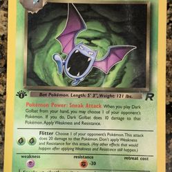 First Edition Dark Golbat Pokemon Card *Read Description*