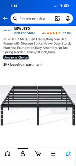 King mattress and frame