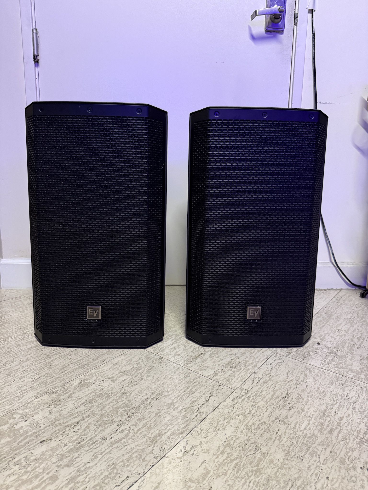 2 12” EV ZLX Professional DJ Speakers w/ Speaker Covers