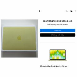 Brand new/sealed MacBook Neo 512GB Citrus with Touch ID. Comes with 1 year of Apple Limited Warranty. Retail price: $854.93, my price: $750.