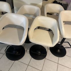 White Bar Stools Adjustable 30 each