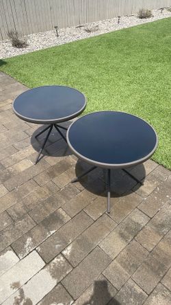 2 Round Patio Tables