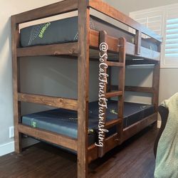 Twin Bunk Bed And Mattresses 