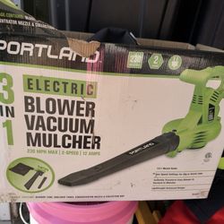 Portland 12 Amp, 3-in-1 Electric Blower Top Vacuum Mulcher
