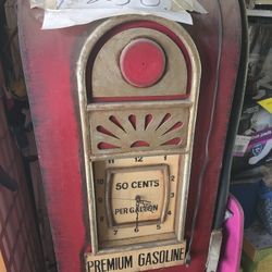 Wooden Gas Pump Storage Cabinet
