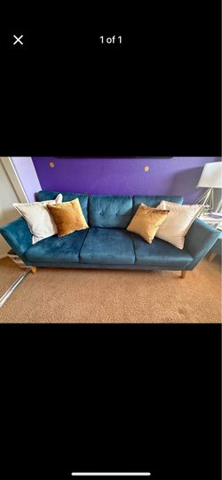 Velvet sofa like new