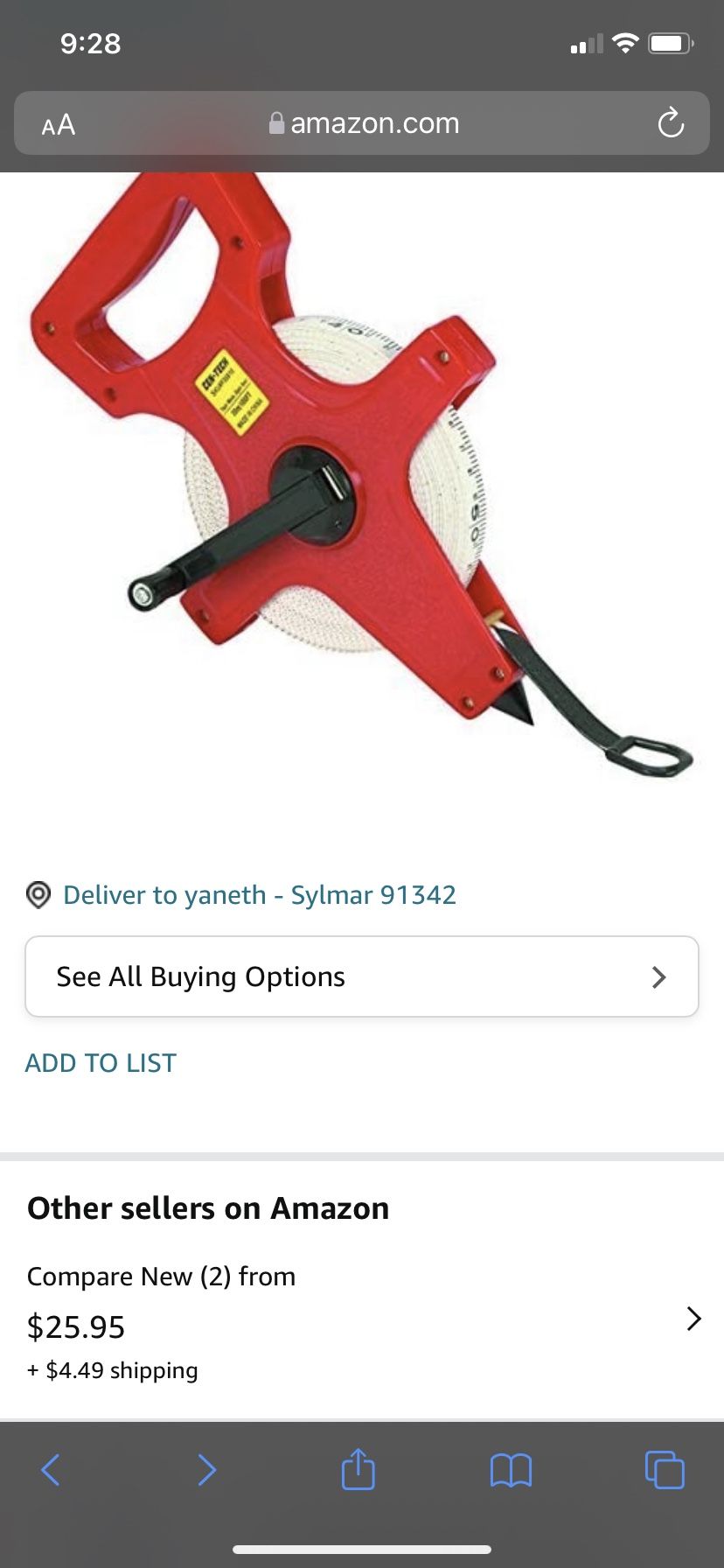 100 ft. x 1/2 in. Open Reel Measuring Tape from TNM by Pittsburgh
