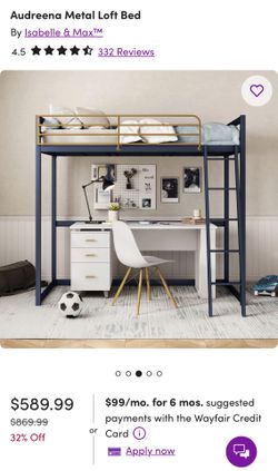 Metal loft Bed