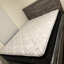 Mattress, Bed Frame . Nightstand Brand New 