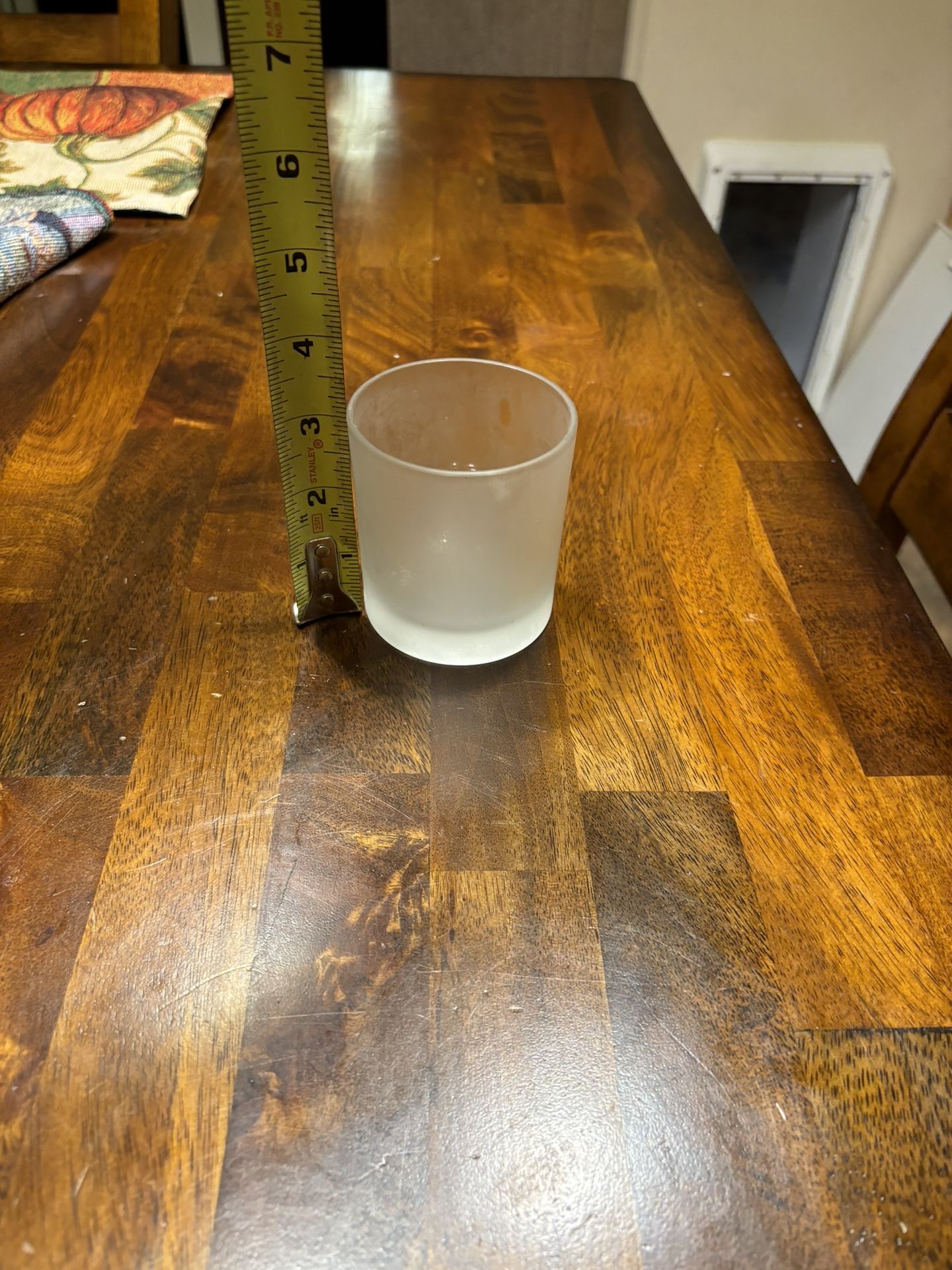 Frosted Glass Candle Holder