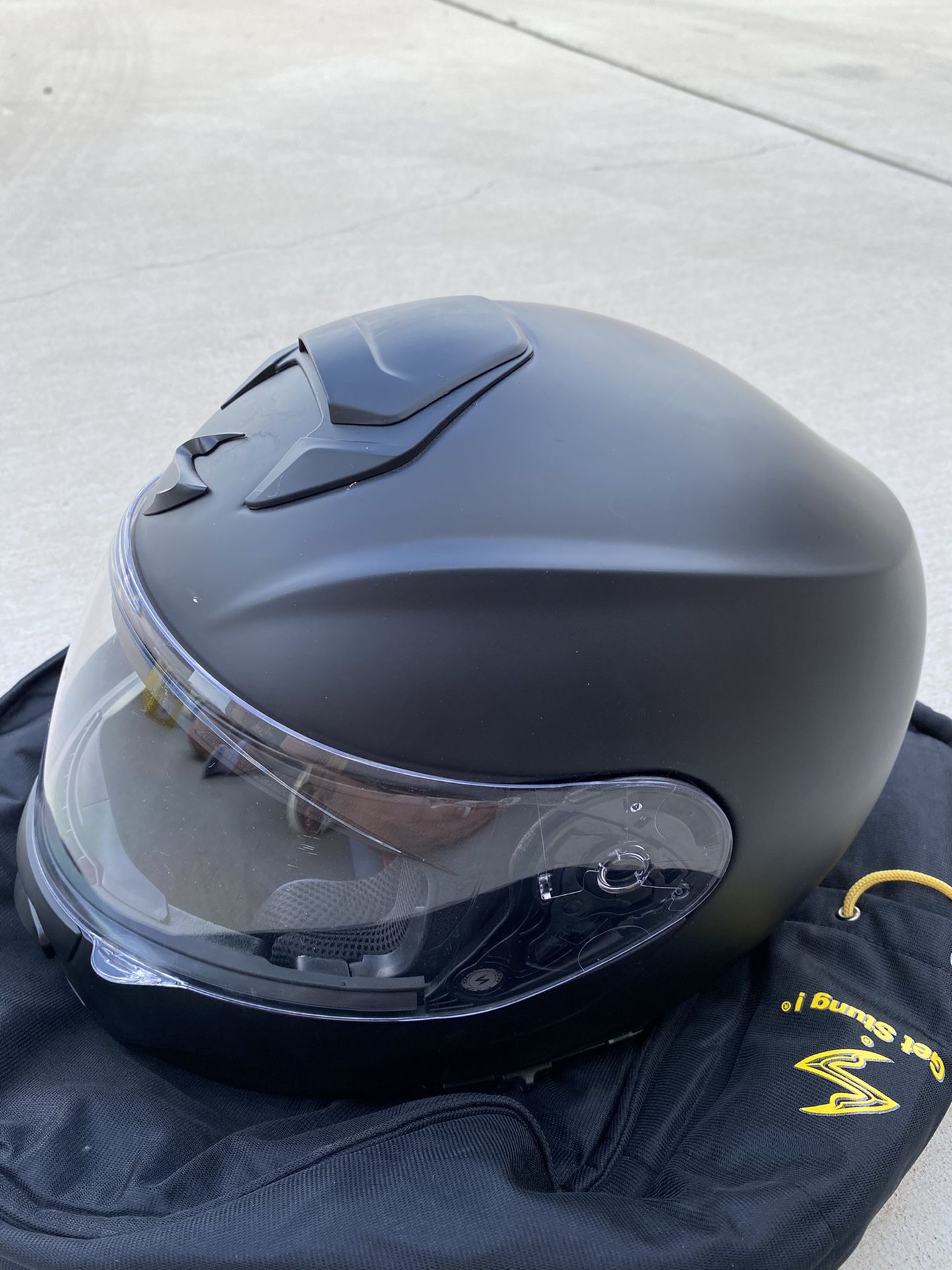 Modular full face motorcycle helmet