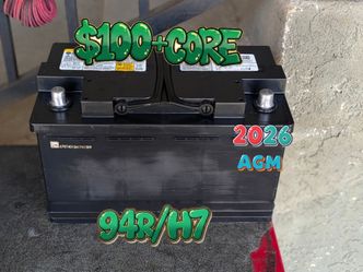 AGM Car Battery Group Size 94r/H7
