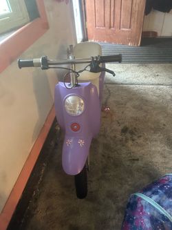 Kids Electric Ride-On Scooter Purple