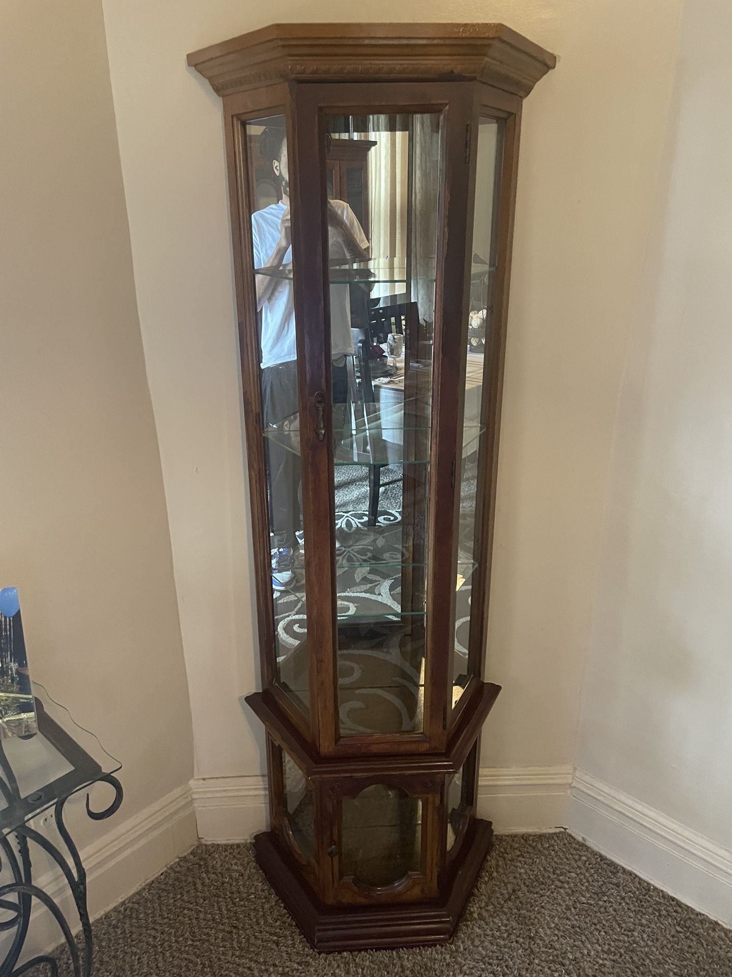 Corner Curio Cabinet With Lights