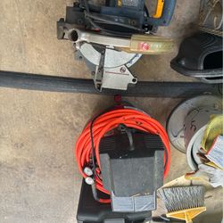 Mitre Saw/135psi Air Compressor/ 2 Sets of Nail Guns