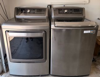LG top-load washer and dryer set