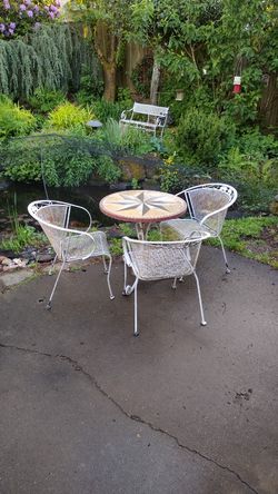 Vintage Wrought Iron Patio Set