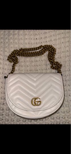 White Leather Crossbody Purse
