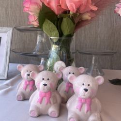 Mini ceramic teddy bears